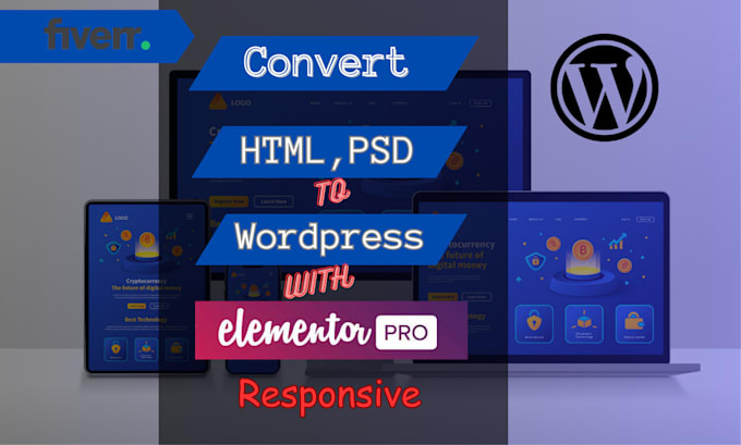 Convert and clone html, psd and figma to wordpress website by ...
