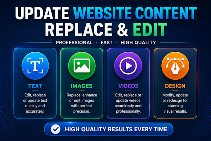 update website content, replace and customize