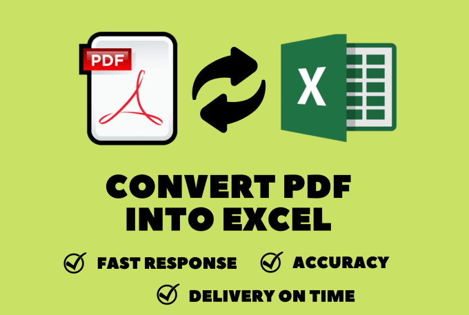 Convert pdf file to excel by Exports99 | Fiverr