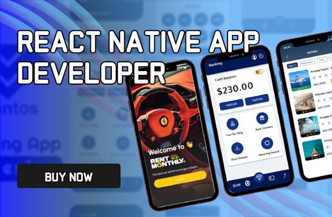 Develop mobile app in react native for ios and android by ...