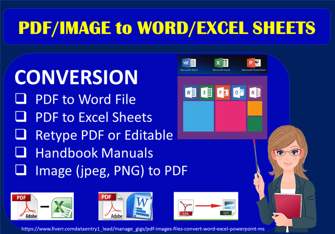 Convert pdf to word excel powerpoint by Dataentry1_lead | Fiverr