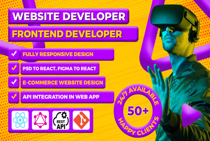 Develop website frontend or implement api with react js by Webdeveloper ...
