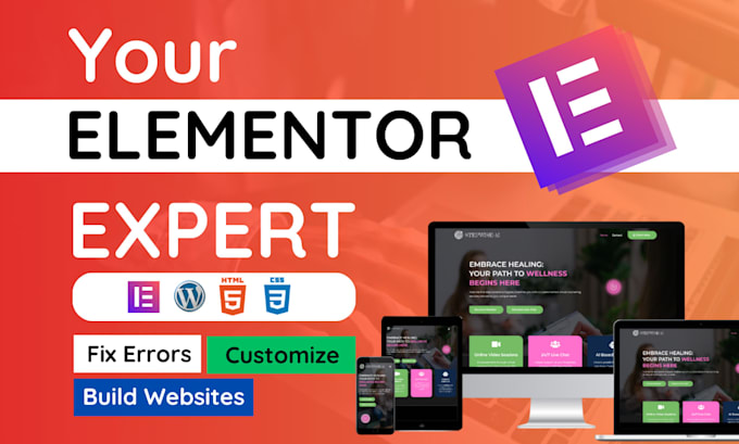 be your elementor expert, fix errors, build website