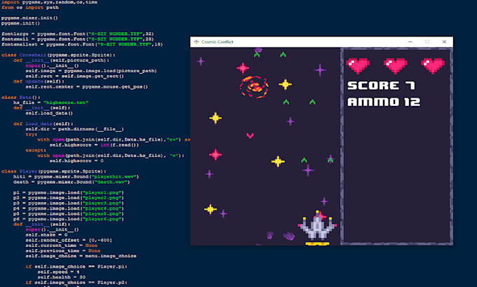 Create a simple python game with pygame for you by Platon_raz | Fiverr