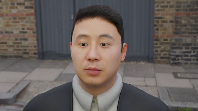 create 3d realistic human character model and rig