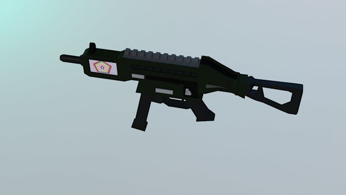 do 3d low poly weapon assets