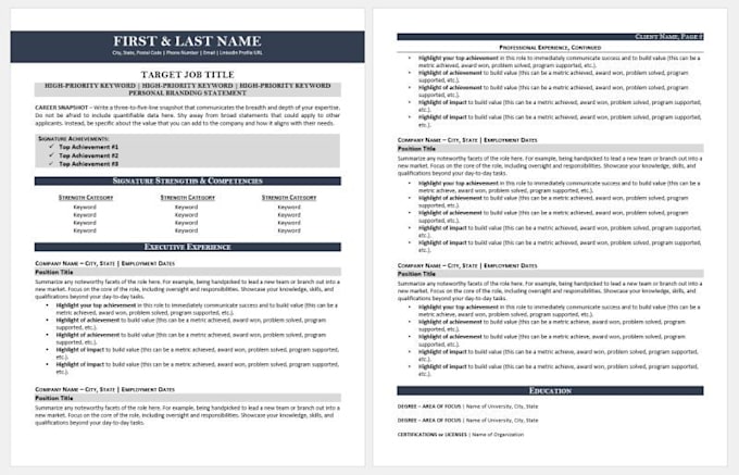 write professional resume writing services