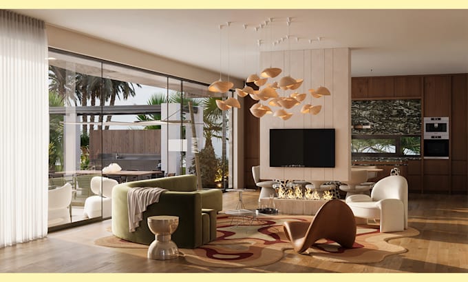 provide interior design and 3d visualization