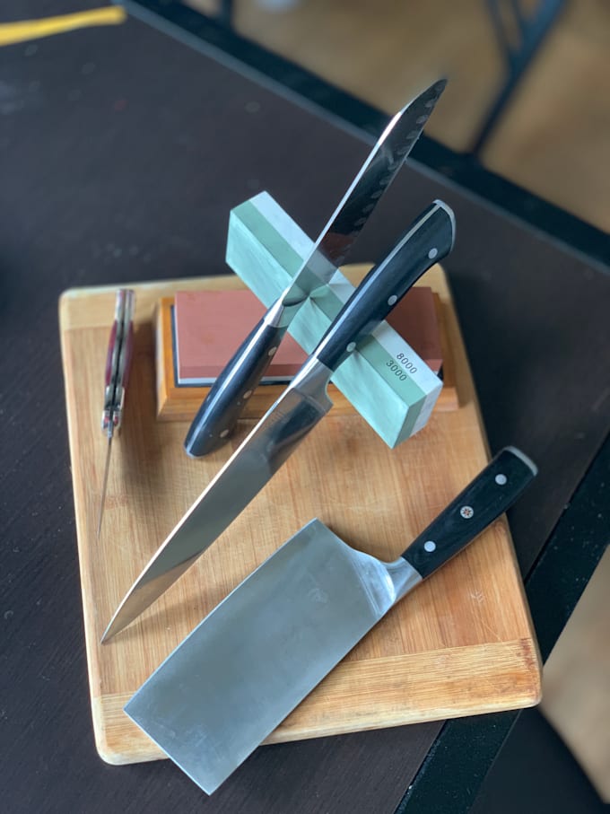 Sharpen your knives using wet stones by Enriquetello119 Fiverr