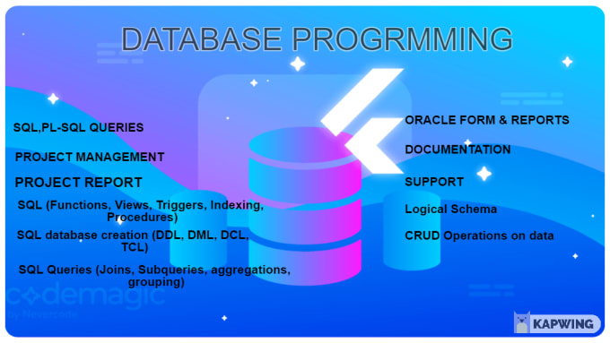 Design and develop oracle database,queries using sql in oracle, mysql ...