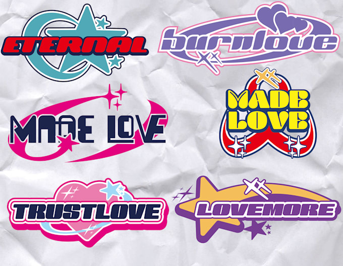 design custom streetwear logo y2k