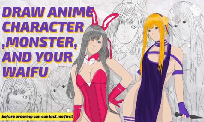 Draw anime characters, monsters, and your waifu illustration by Dionysiusas  | Fiverr