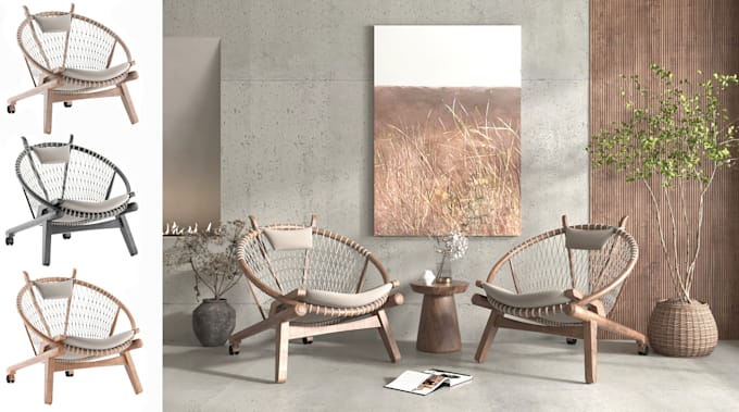do 3d furniture interior modeling and rendering