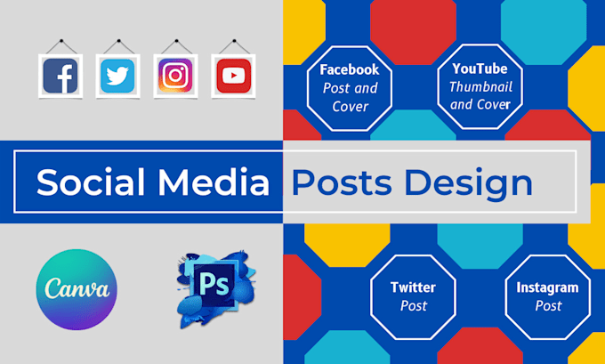 design social media posts in canva and photoshop