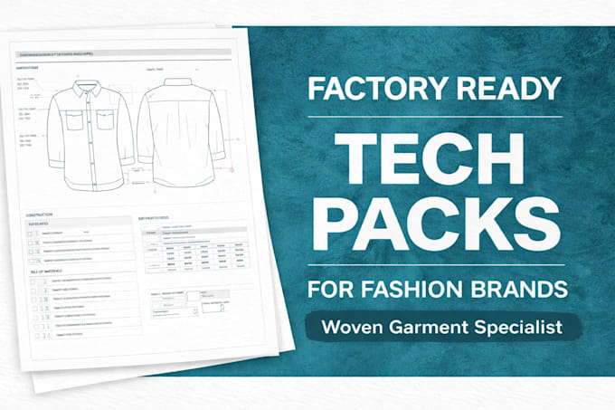 create professional factory ready tech packs for your fashion brand