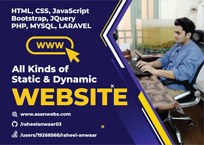 design and develope your website in PHP lavavel