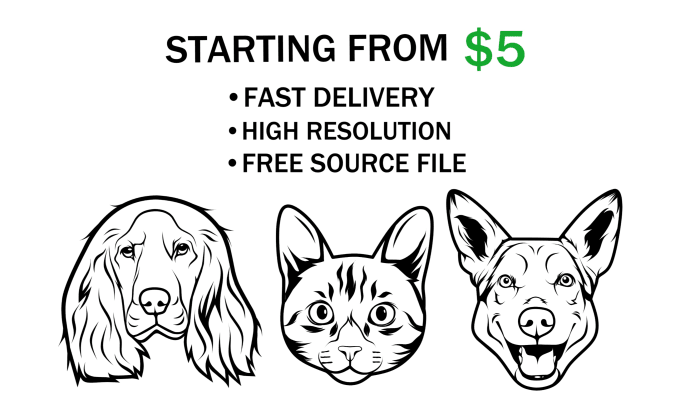 Draw awesome your cat, dog, and pet animal line art in 24 hours by Aswardsn | Fiverr Draw awesome your cat, dog, and pet animal line art in 24 hours by Aswardsn | Fiverr