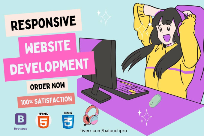 Develop a well designed business website with html, css, javascript ...