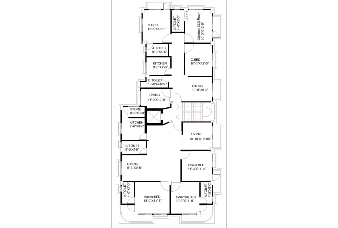 Draw i will architecture floor plan and design house plan by Jaydas488 ...
