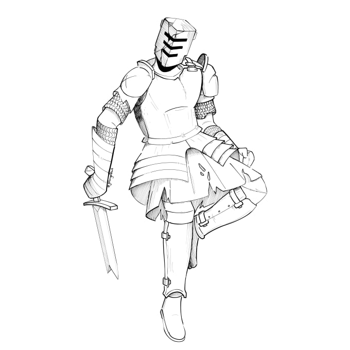 Draw a lineart illustration by Jimmyellow Fiverr