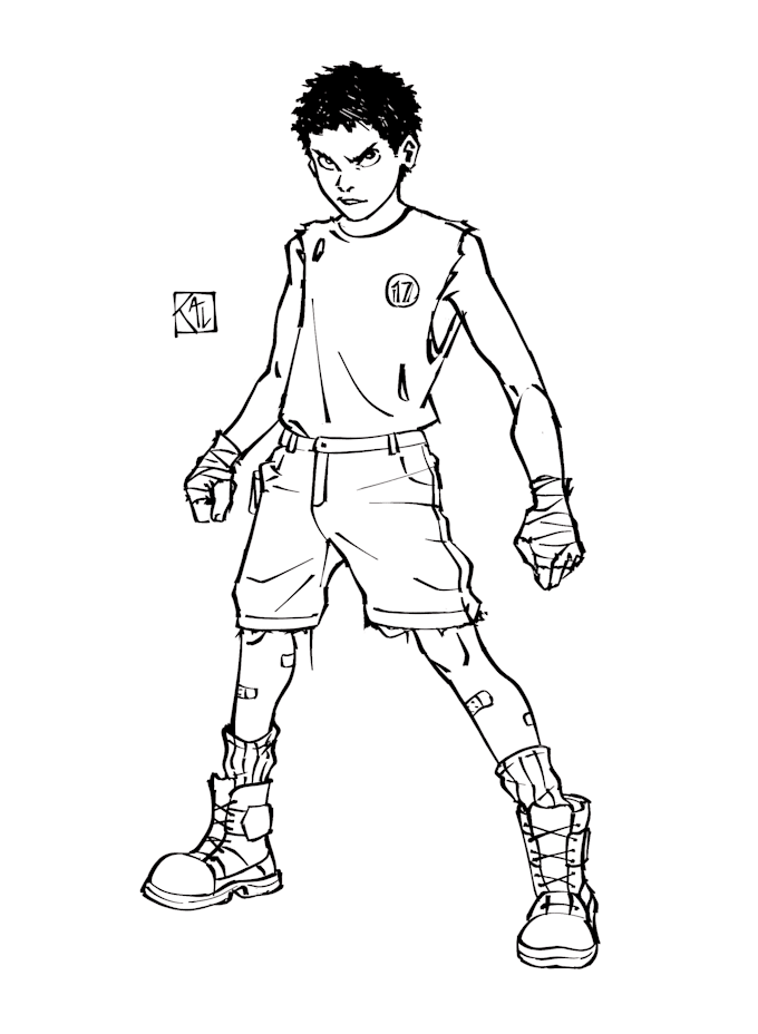 Draw lineart of your character by Kaleil Fiverr