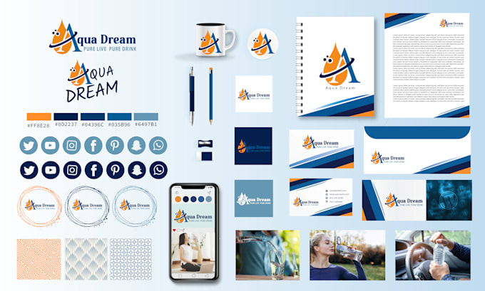 design signature logo, social media, and branding kit
