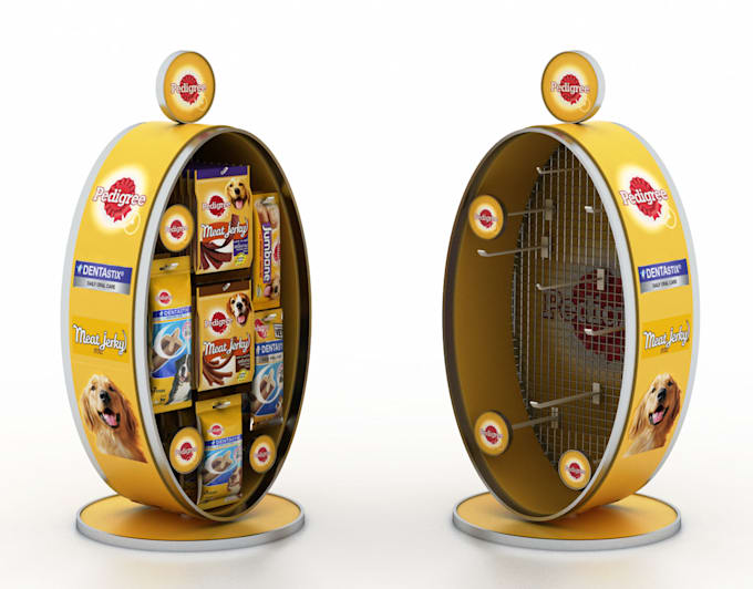 design creative retail displays for pet food