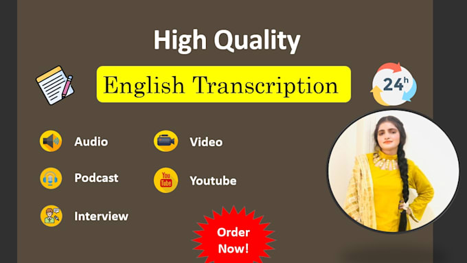 do audio, video podcast interview and youtube transcription