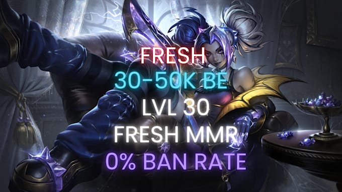 create you a league of legends level 30 account to rank