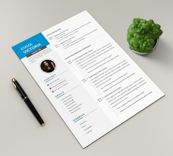 design, write or edit professional resume or CV template