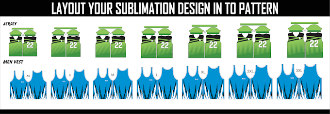 layout your jersey design in ready to print  for sublimation
