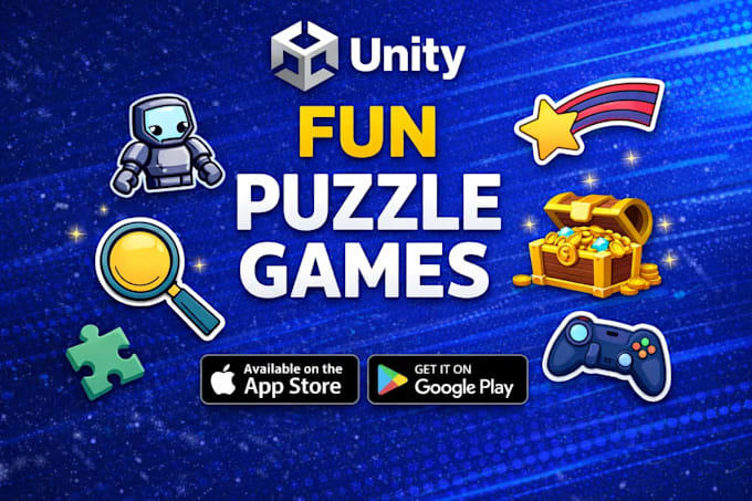 create a professional match 3 unity puzzle game for mobile
