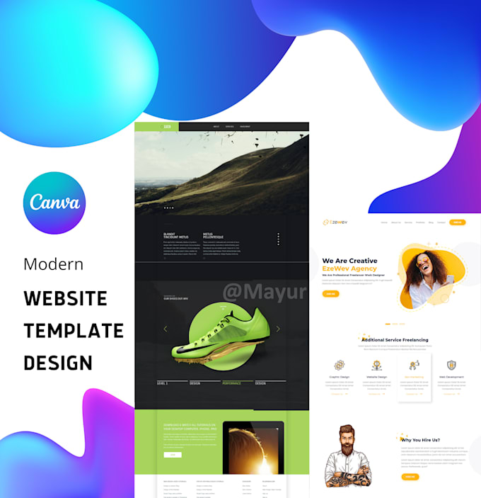 Create and design website ui ux in canva by Mayyyyur | Fiverr
