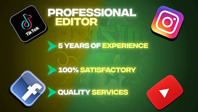 do professional social media and youtube video editing