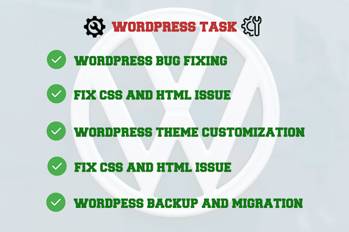 do wordpress bug fixing, website builder, landing page etc