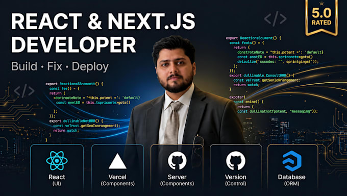 develop react js or next js web app