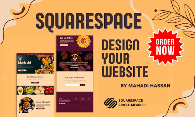 create squarespace ecommerce website with custom design