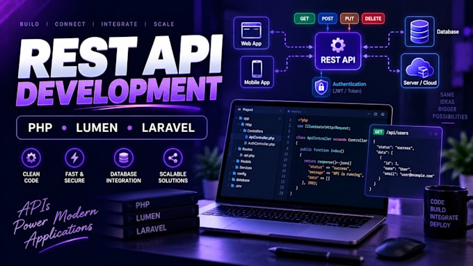 create rest api using php lumen or laravel