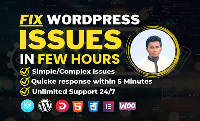 fix elementor issues, wordpress bug fixing, and wordpress errors fix