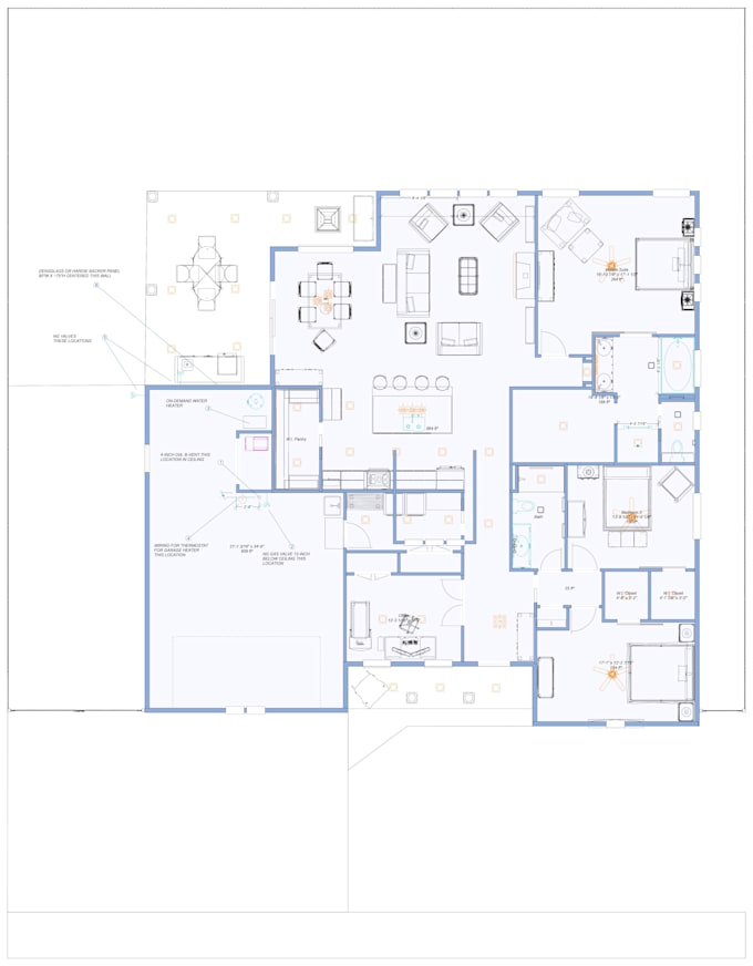 draw architectural drawings 2d floor plans elevations in cad