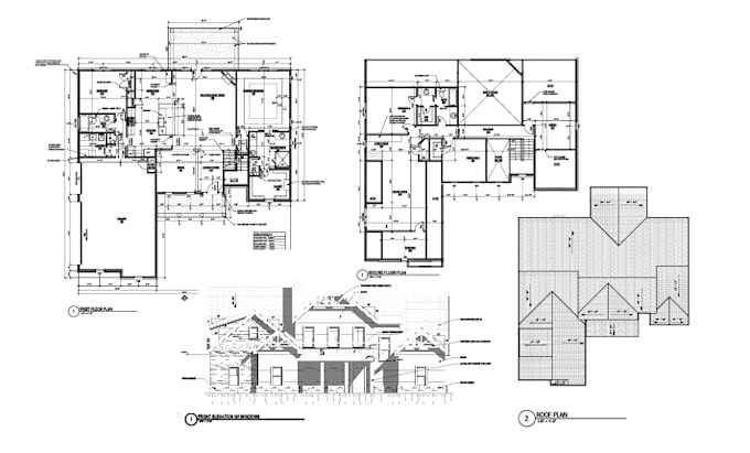 draft floor plans  in autocad and revit