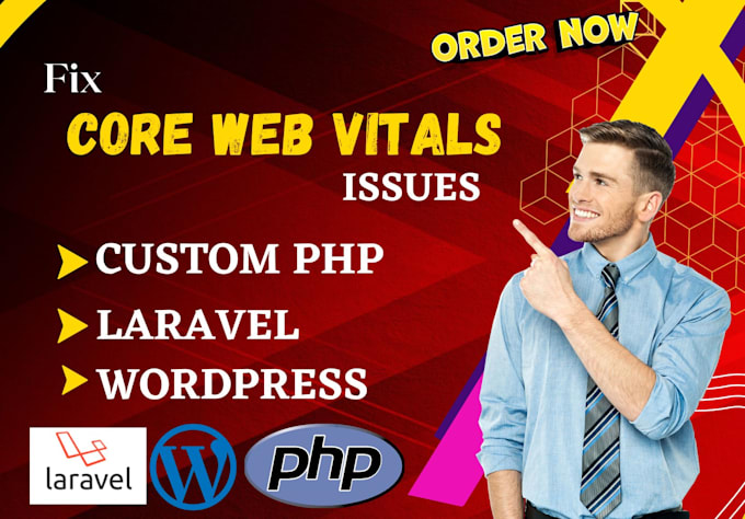fix core web vitals cls lcp fid of laravel PHP websites