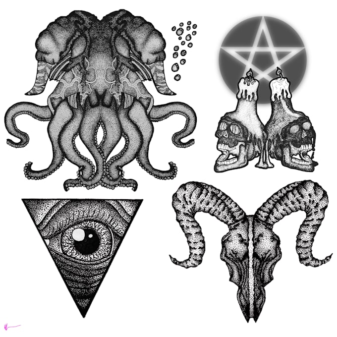 Create a custom linework tattoo design by Draemstudios Fiverr