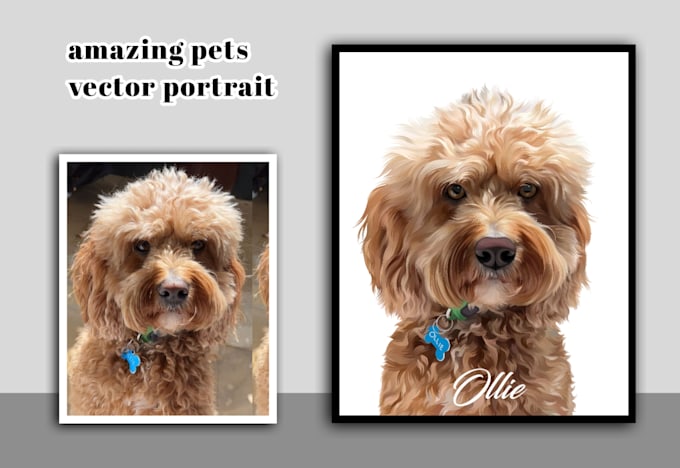 make vector illustration dog cat animal pet cartoon portrait