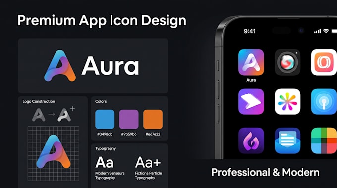 design modern mobile app logo or icon