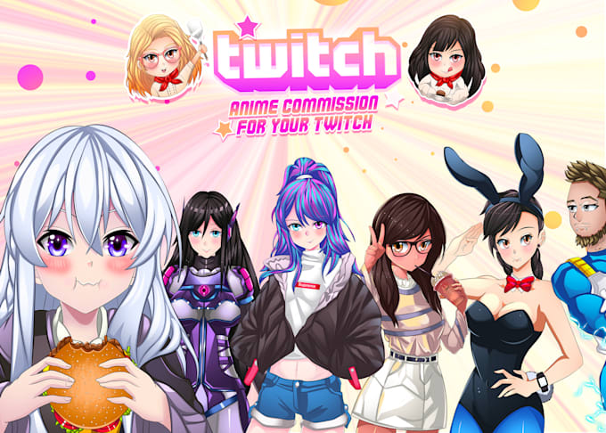 design custom anime character for your twitch persona
