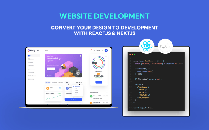 Develop your website with html, css, reactjs or nextjs by Solidcrafter ...