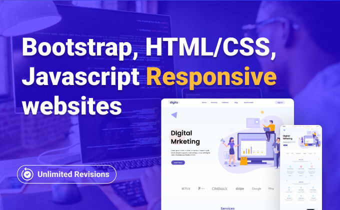 Develop bootstrap, html, css, javascript responsive websites by Mrviber ...