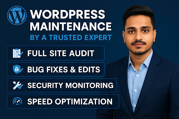 do ongoing wordpress maintenance, bug fixes, monthly care and security