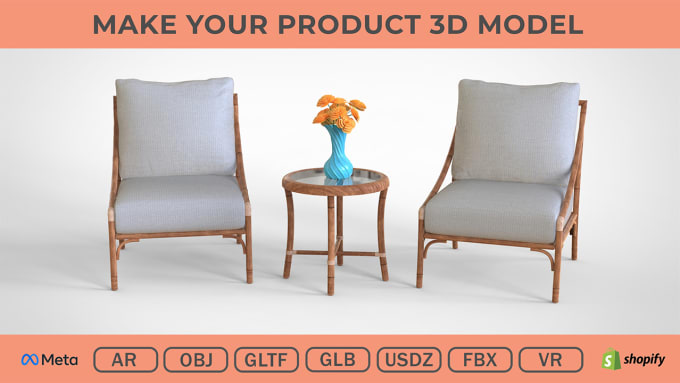 do 3d model glb ,usdz, shopify, nft